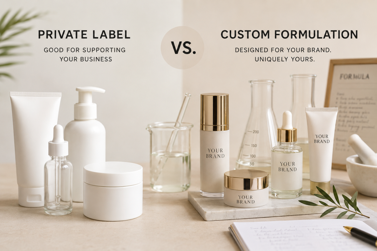 Custom Formulation vs. Private Label: Which Is Right for Your Beauty Brand?